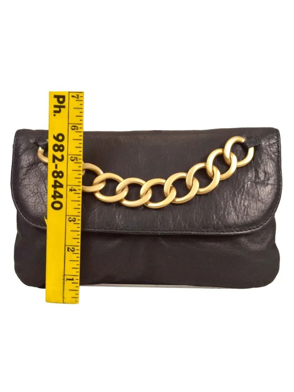 Lauren Conrad for Linea Pelle Leather Chain Clutch